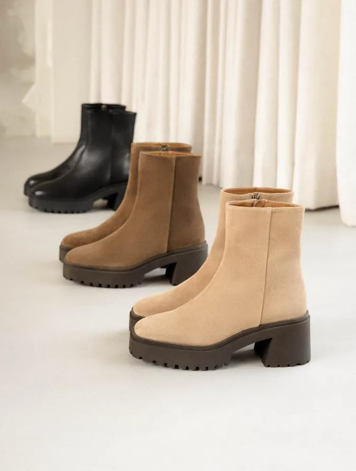 Women Ankle Boots Bobbies Sadie Khaki Brown