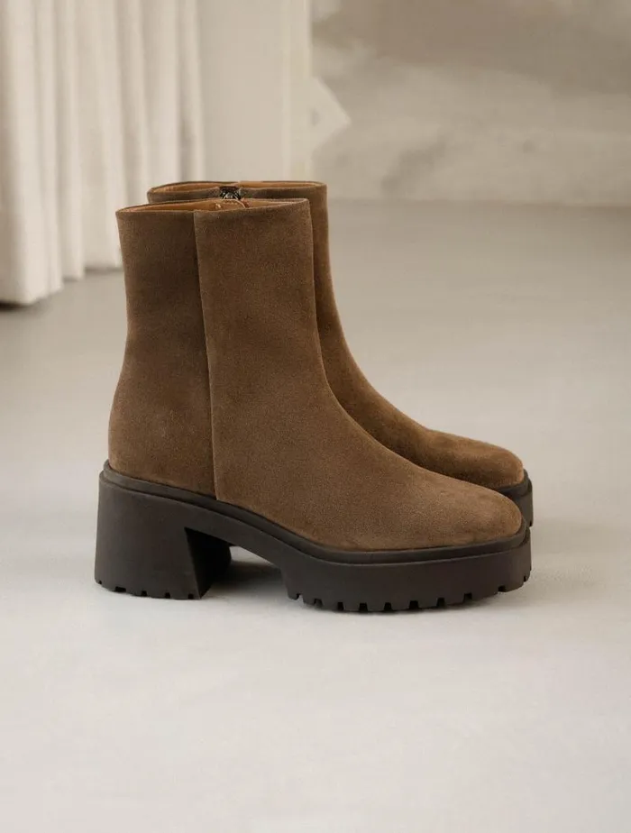 Women Ankle Boots Bobbies Sadie Khaki Brown