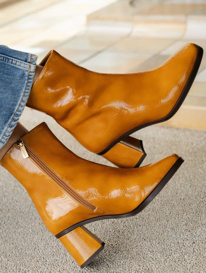 Women Ankle Boots Bobbies Scarlett Mustard