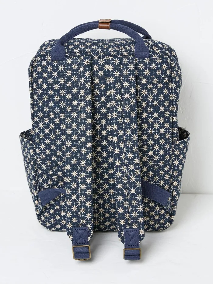 Women Bags and Purses Fat Face Posy Blue Canvas Backpack