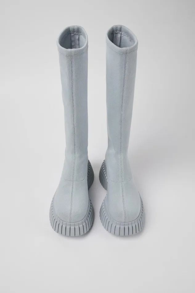 Women BCN Gray Textile Bootie Camper Boots