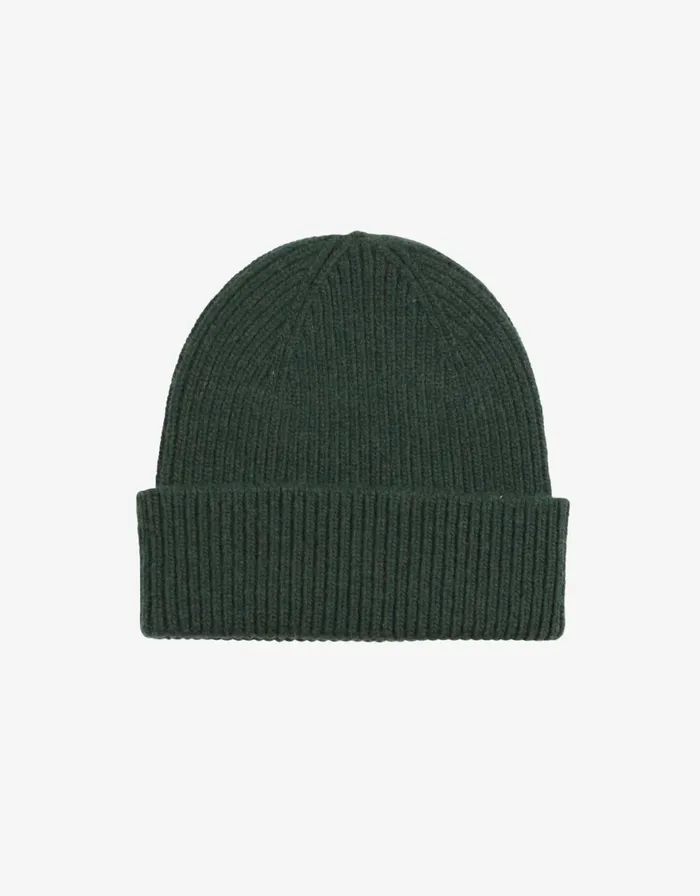 Women Beanies Colorful Standard Merino Wool Beanie Hunter Green