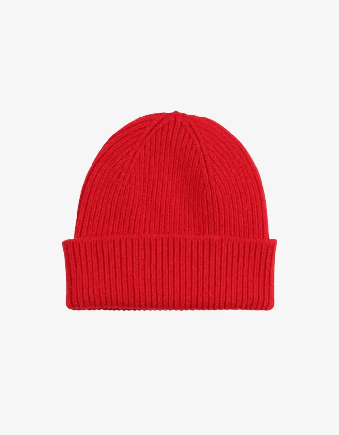 Women Beanies Colorful Standard Merino Wool Beanie Scarlet Red