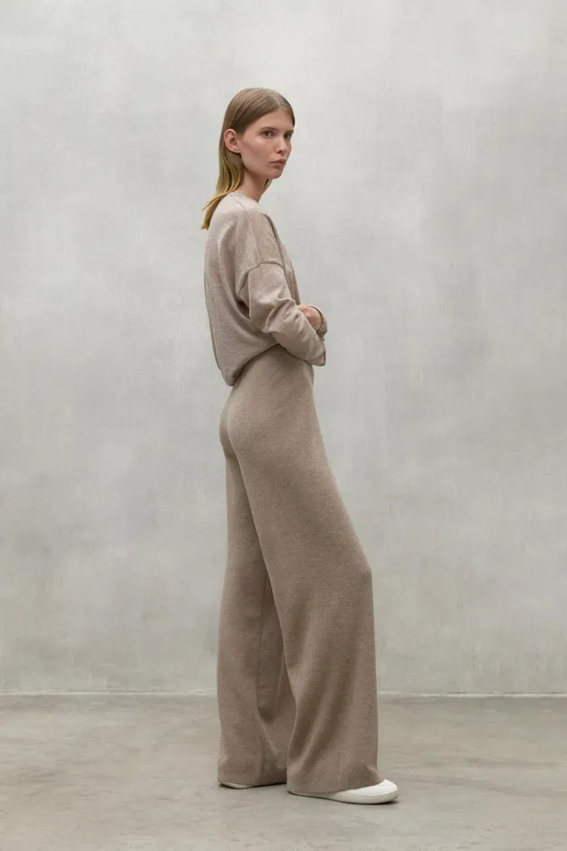 Women Beige Cabri Trousers Ecoalf Trousers