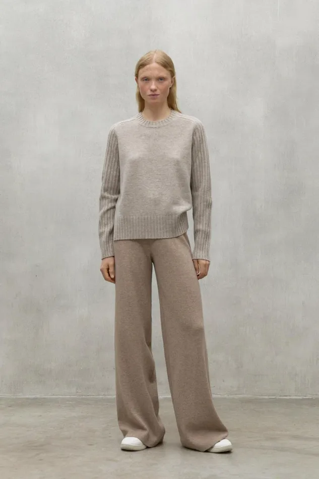 Women Beige Eucalipto Sweater Ecoalf Knitwear