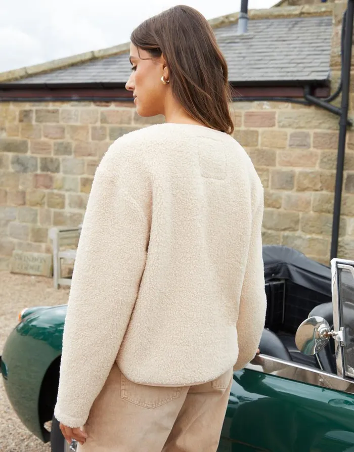 Women Beige Fleece Borg Toggle Jacket Threadbare Jackets Women Beige Fleece Borg Toggle Jacket Threadbare Jackets