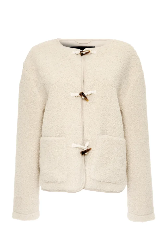 Women Beige Fleece Borg Toggle Jacket Threadbare Jackets Women Beige Fleece Borg Toggle Jacket Threadbare Jackets