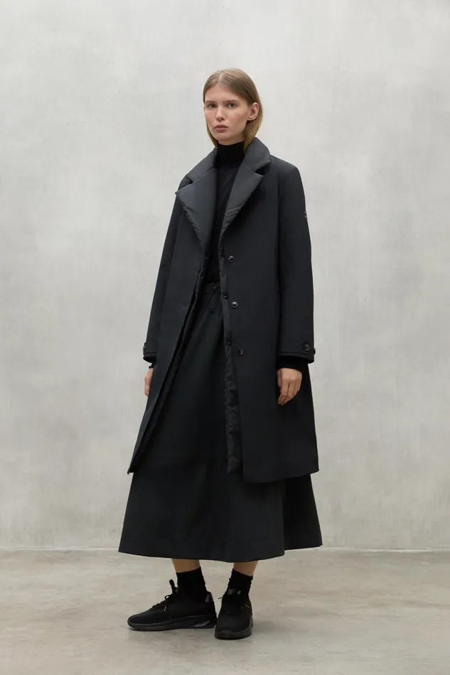 Women Black Albert Coat Ecoalf Coats And Jackets