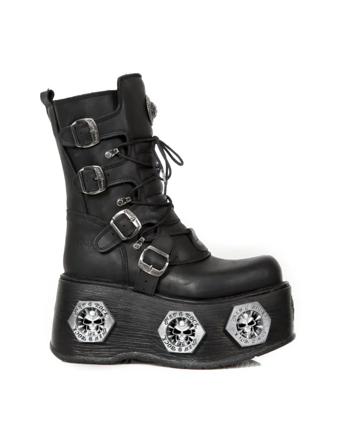 Women Boot Metallic M373C84 New Rock High Heels