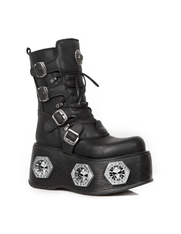 Women Boot Metallic M373C84 New Rock High Heels Women Boot Metallic M373C84 New Rock High Heels