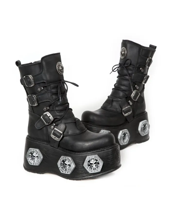 Women Boot Metallic M373C84 New Rock High Heels Women Boot Metallic M373C84 New Rock High Heels