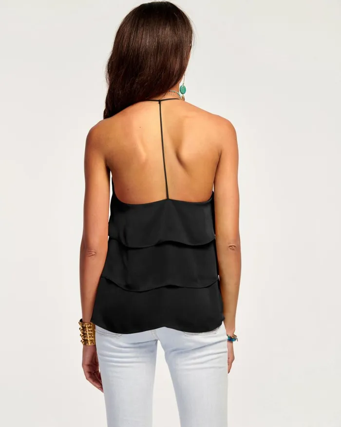 Women Brittany Ruffle Tank Top Ivory Ramy Brook Tops Women Brittany Ruffle Tank Top Ivory Ramy Brook Tops