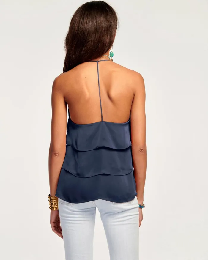 Women Brittany Ruffle Tank Top Ivory Ramy Brook Tops Women Brittany Ruffle Tank Top Ivory Ramy Brook Tops