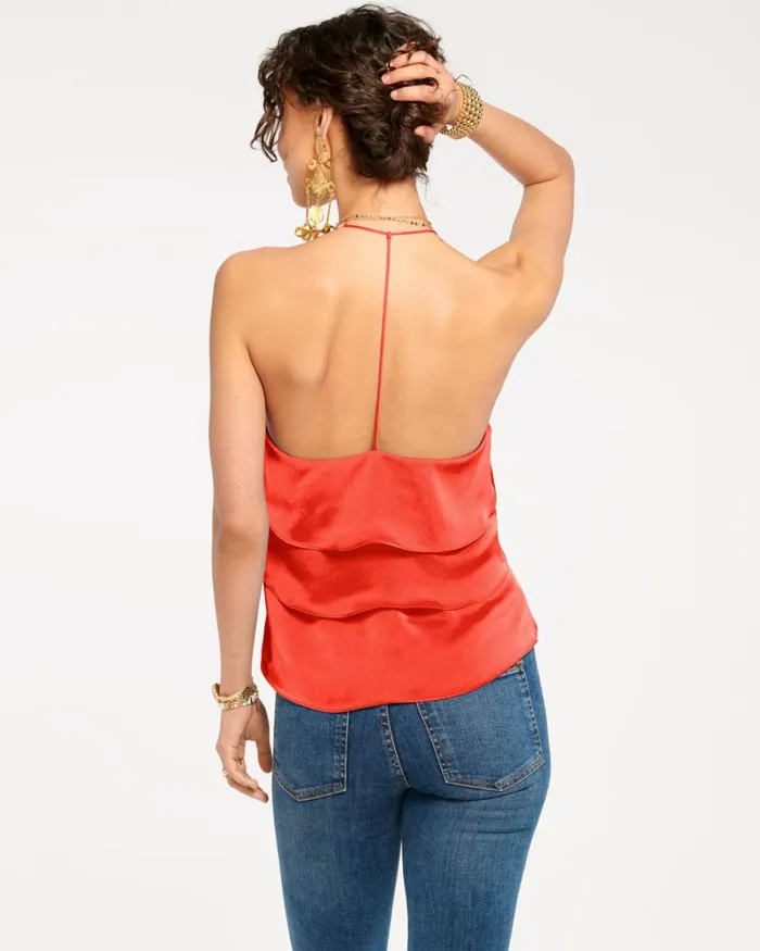Women Brittany Ruffle Tank Top Ivory Ramy Brook Tops Women Brittany Ruffle Tank Top Ivory Ramy Brook Tops