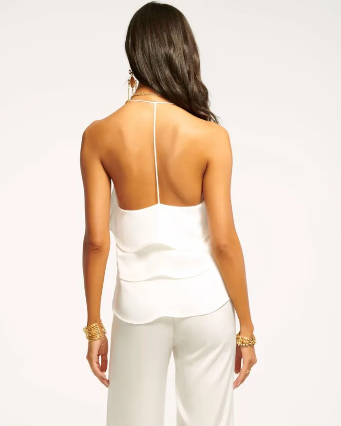 Women Brittany Ruffle Tank Top Ivory Ramy Brook Tops Women Brittany Ruffle Tank Top Ivory Ramy Brook Tops