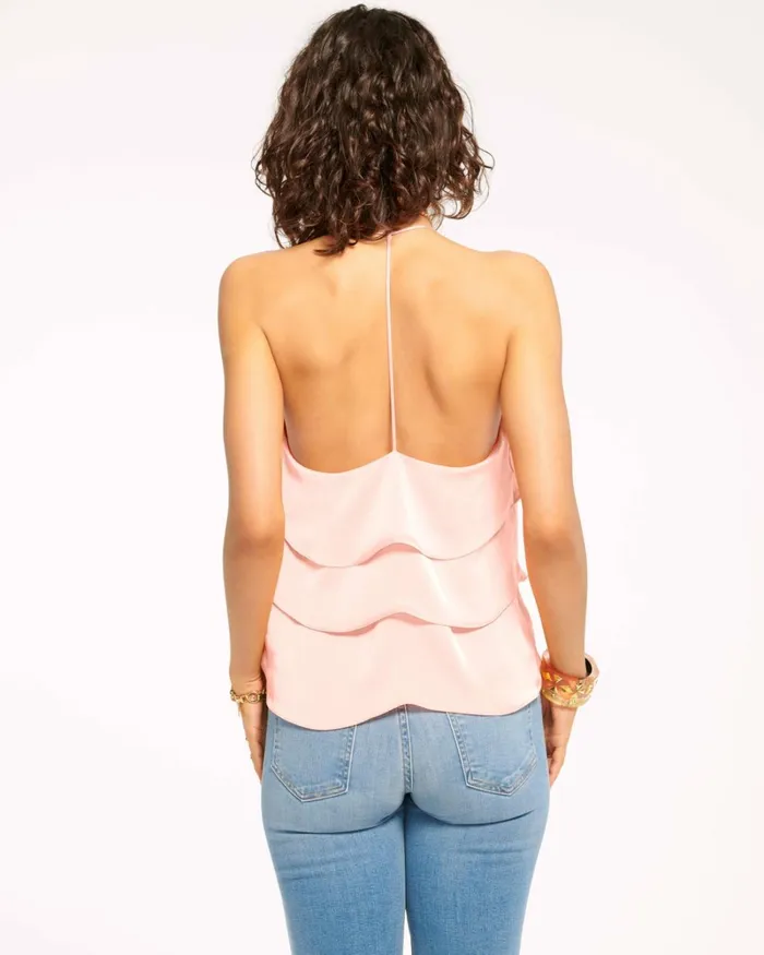 Women Brittany Ruffle Tank Top Ivory Ramy Brook Tops Women Brittany Ruffle Tank Top Ivory Ramy Brook Tops