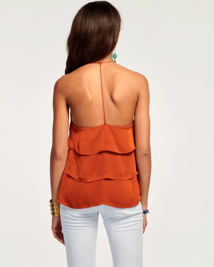 Women Brittany Ruffle Tank Top Ivory Ramy Brook Tops Women Brittany Ruffle Tank Top Ivory Ramy Brook Tops