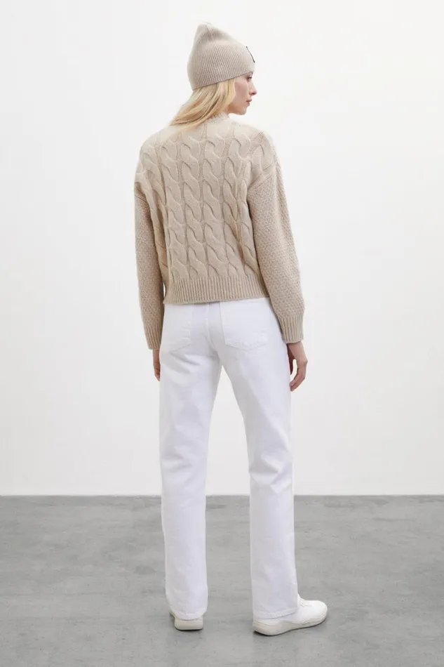 Women Brown Mimosa Knitted Jumper Ecoalf Knitwear