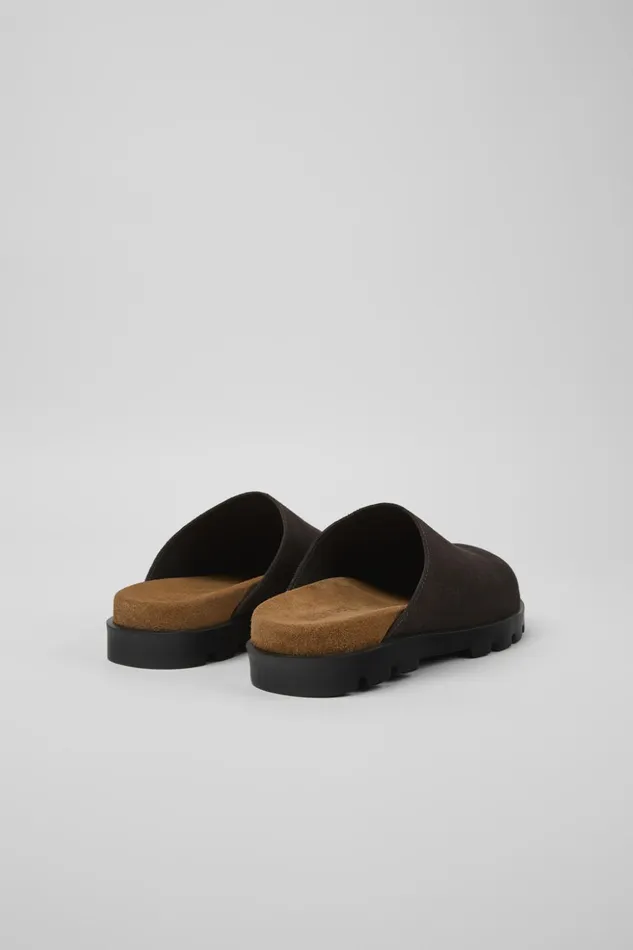 Women Brutus Sandal Gray Nubuck Clog Camper Casual Shoes Women Brutus Sandal Gray Nubuck Clog Camper Casual Shoes