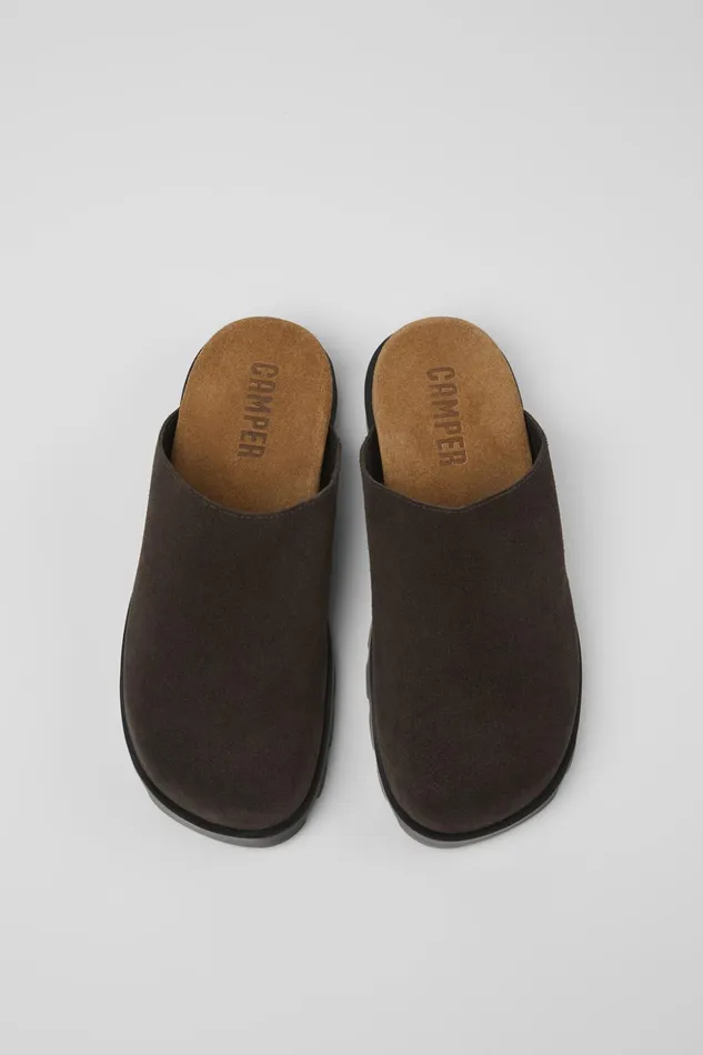 Women Brutus Sandal Gray Nubuck Clog Camper Casual Shoes Women Brutus Sandal Gray Nubuck Clog Camper Casual Shoes