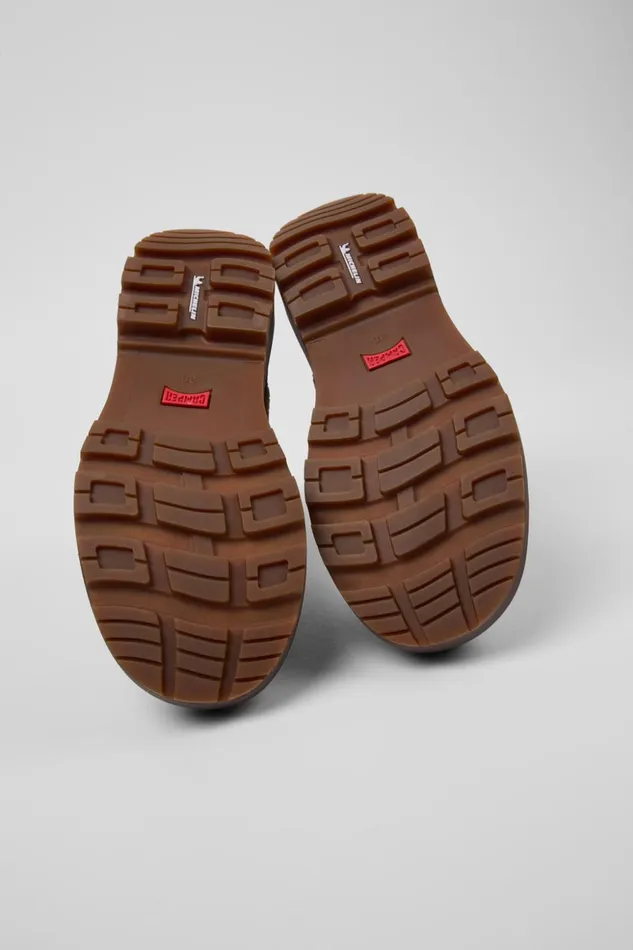 Women Brutus Trek MICHELIN Brown Nubuck Ankle Boots Camper Flat Shoes