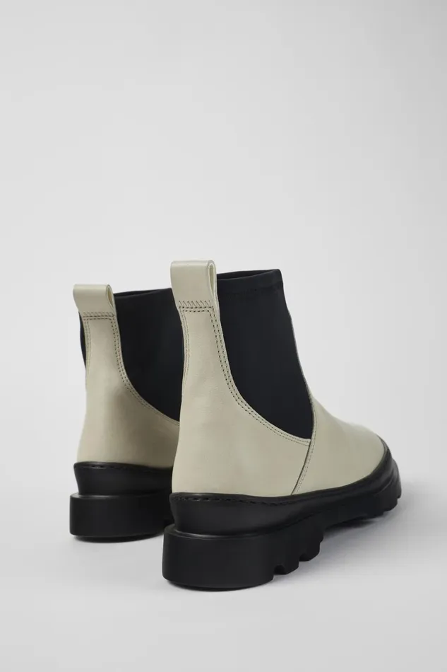 Women Brutus White Leather Ankle Boots Camper Ankle Boots Women Brutus White Leather Ankle Boots Camper Ankle Boots