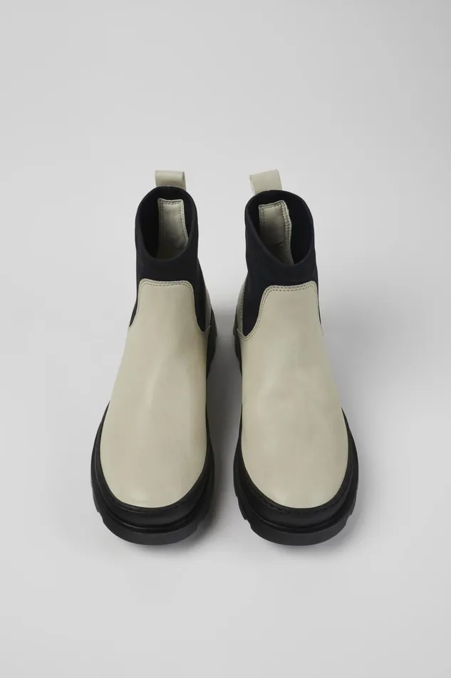Women Brutus White Leather Ankle Boots Camper Ankle Boots Women Brutus White Leather Ankle Boots Camper Ankle Boots
