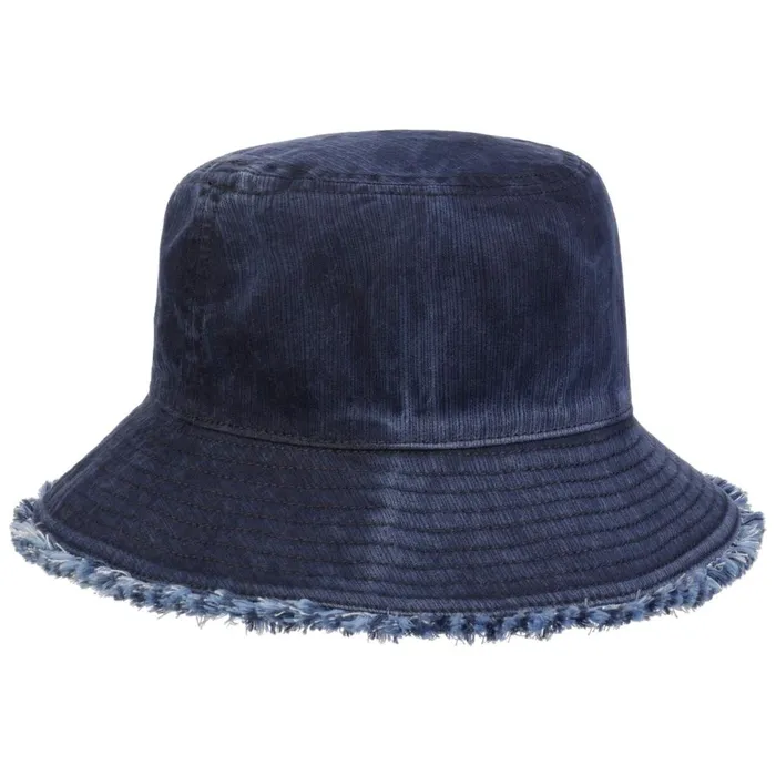 Women Bucket Hats Mayser Fil Bucket Fabric Hat With Fringes Dark Blue
