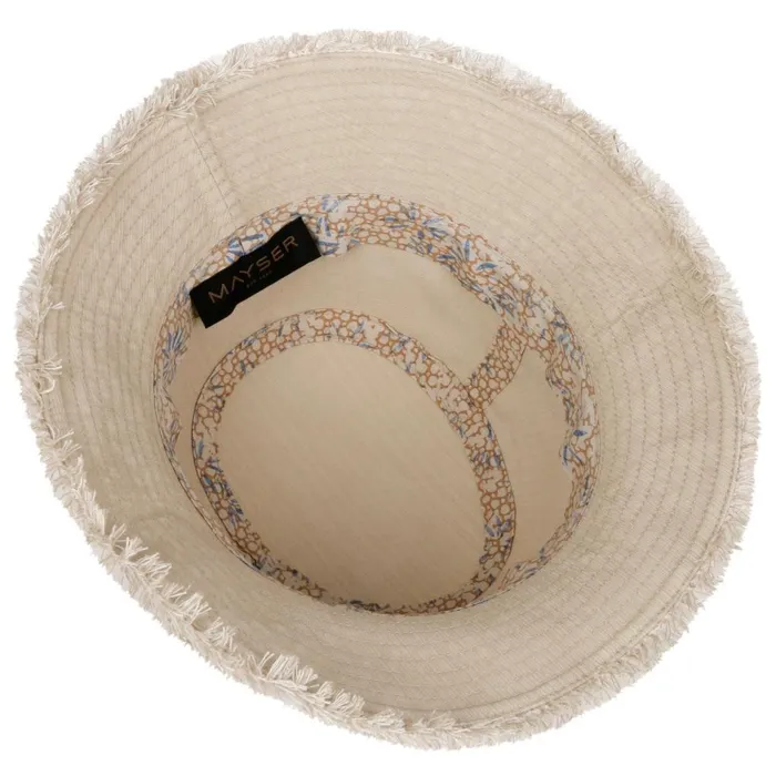 Women Bucket Hats Mayser Fil Bucket Fabric Hat With Fringes Dark Blue Women Bucket Hats Mayser Fil Bucket Fabric Hat With Fringes Dark Blue