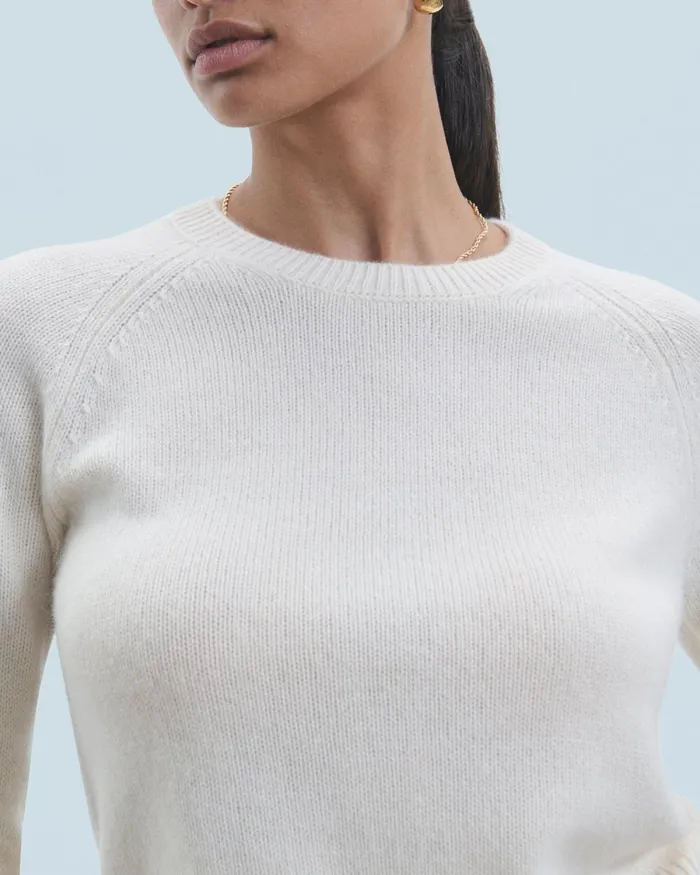 Women Cashmere Sweaters From Future Crewneck Raglan Sweater Dark Blue