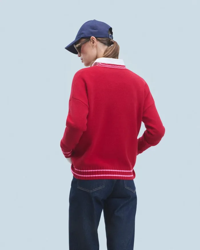 Women Cashmere Sweaters From Future Crewneck Sweater F Dark Red