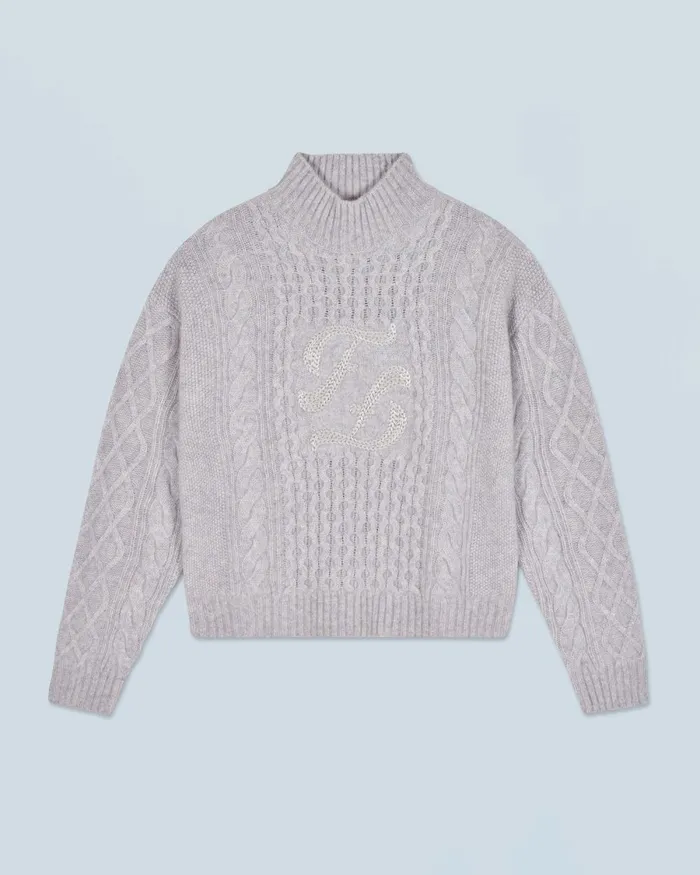 Women Cashmere Sweaters From Future Mock Neck Sweater Light Heather Gray