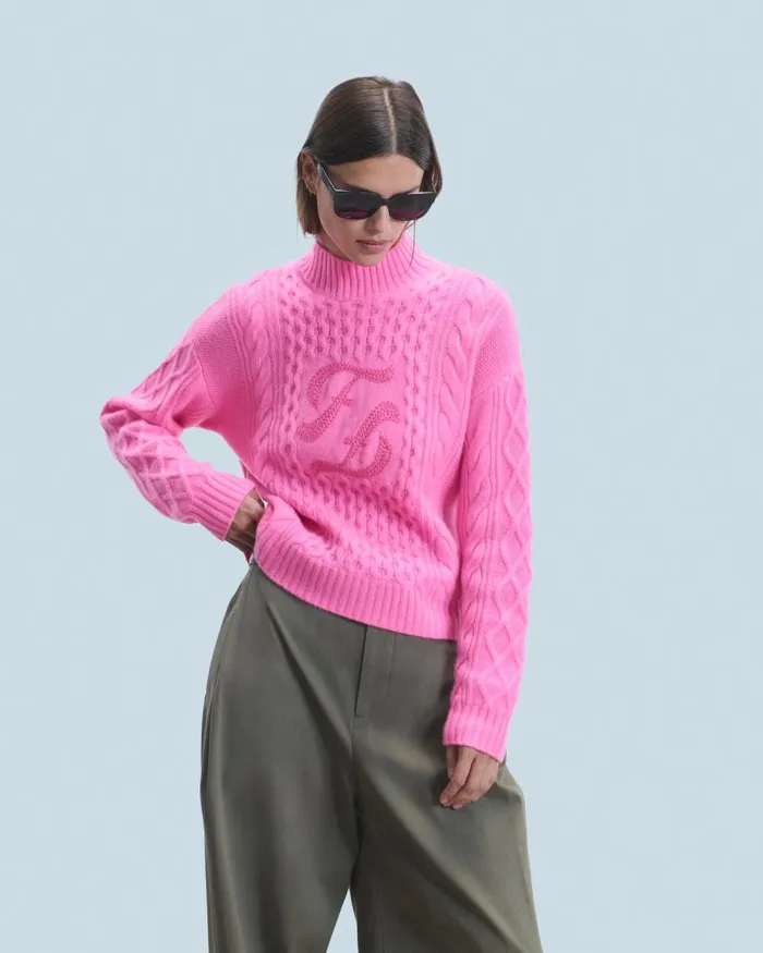 Women Cashmere Sweaters From Future Mock Neck Sweater Light Heather Gray