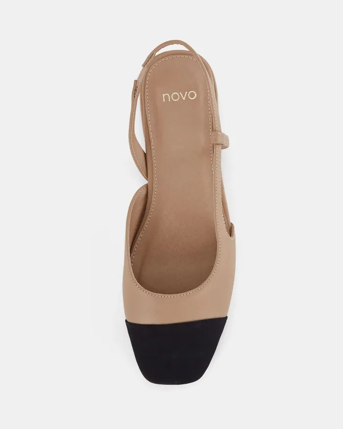 Women CLASSIC SAND MULTI Ballet Flats Ballet Flats NOVO Shoes