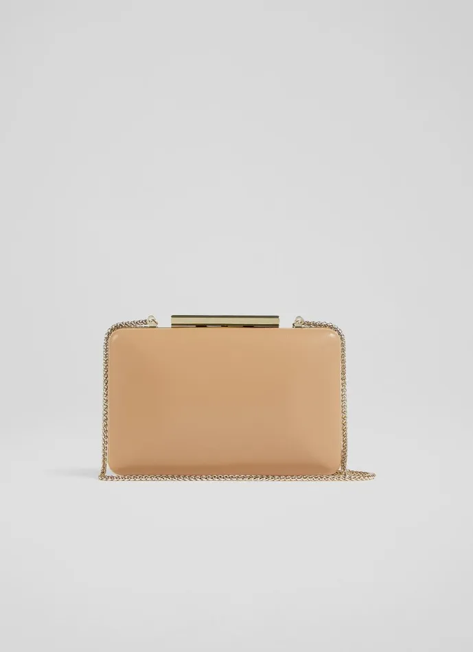 Women Clutch Bags LKBennett Dotty Beige Leather Clutch Bag