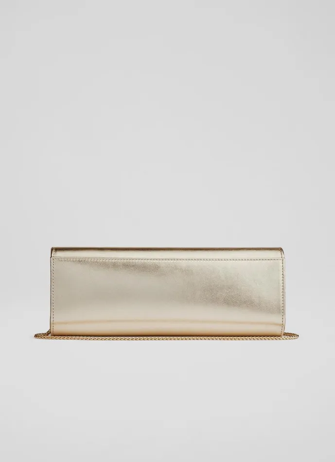 Women Clutch Bags LKBennett Lucille Champagne Clutch Bag Women Clutch Bags LKBennett Lucille Champagne Clutch Bag