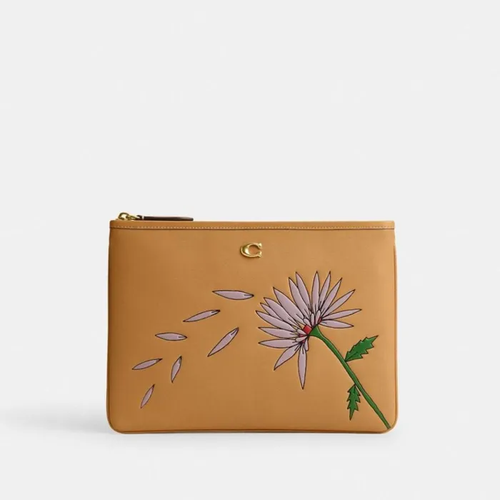 Women Clutches Coach Coach X Observed By Us Pouch 28 Brasstan Multi