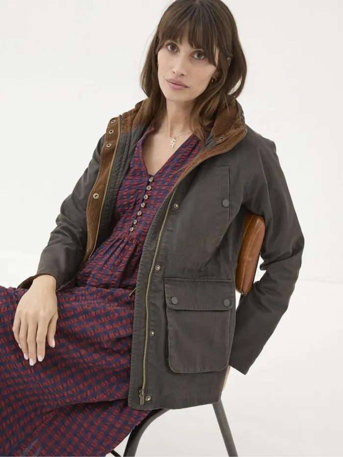 Women Coats and Jackets Fat Face Brown Sussex Heritage Coat