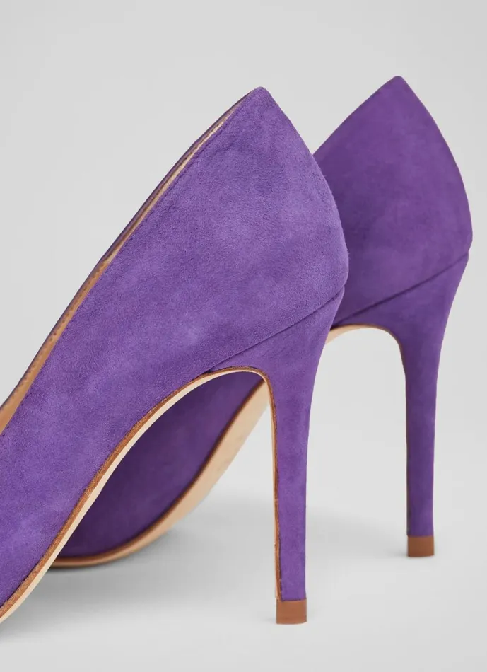 Women Court Shoes LKBennett Fern Plum Suede Pointed Toe Courts Plum Women Court Shoes LKBennett Fern Plum Suede Pointed Toe Courts Plum