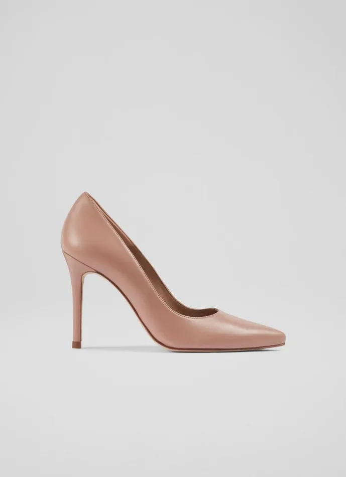 Women Court Shoes LKBennett Fern Rose Pink Leather Pointed Toe Courts Pink Women Court Shoes LKBennett Fern Rose Pink Leather Pointed Toe Courts Pink