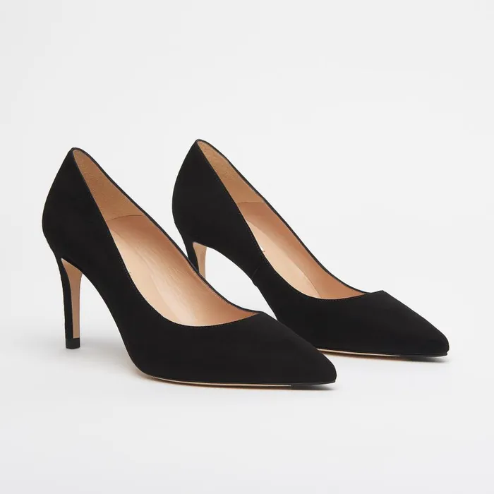 Women Court Shoes LKBennett Floret Black Suede Pointed Toe Courts Black Women Court Shoes LKBennett Floret Black Suede Pointed Toe Courts Black