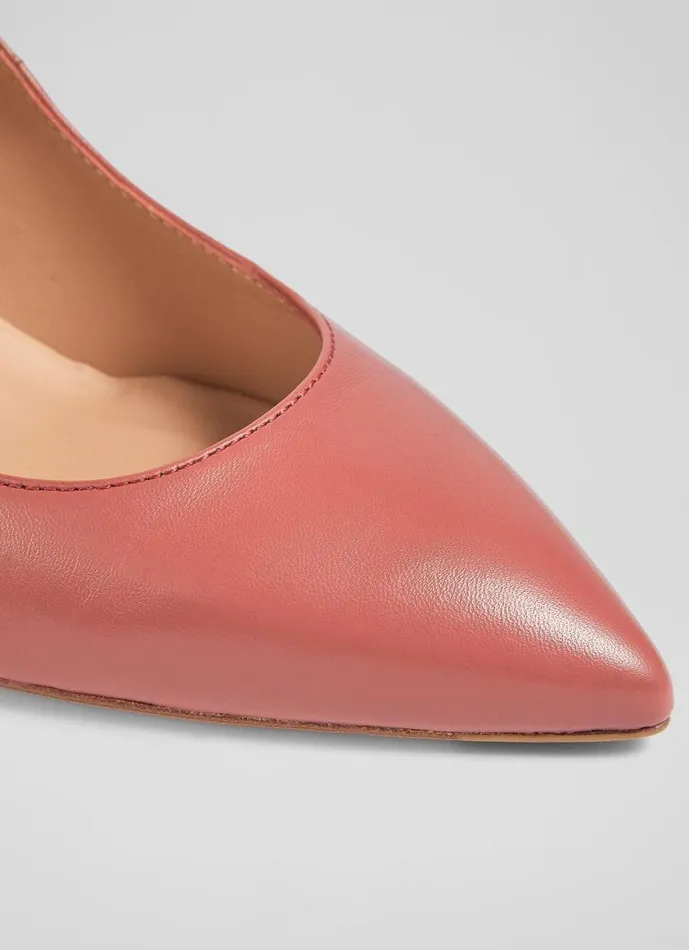 Women Court Shoes LKBennett Floret Dark Rose Nappa Leather Pointed Toe Courts Pink Women Court Shoes LKBennett Floret Dark Rose Nappa Leather Pointed Toe Courts Pink