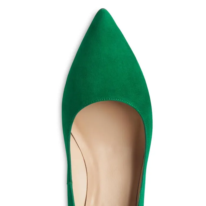 Women Court Shoes LKBennett Floret Green Suede Pointed Toe Courts Green Women Court Shoes LKBennett Floret Green Suede Pointed Toe Courts Green