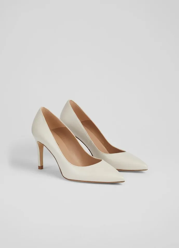 Women Court Shoes LKBennett Floret Nude 1 Leather Pointed Toe Courts Cream Women Court Shoes LKBennett Floret Nude 1 Leather Pointed Toe Courts Cream