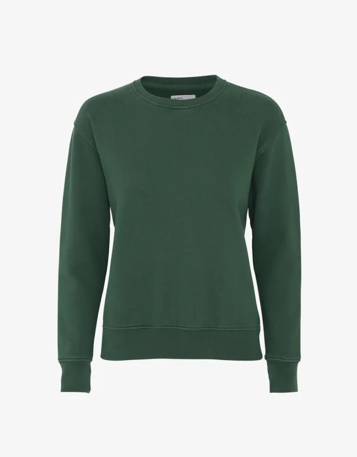 Women Crewneck Sweatshirts Colorful Standard Women Classic Organic Crew Emerald Green Women Crewneck Sweatshirts Colorful Standard Women Classic Organic Crew Emerald Green