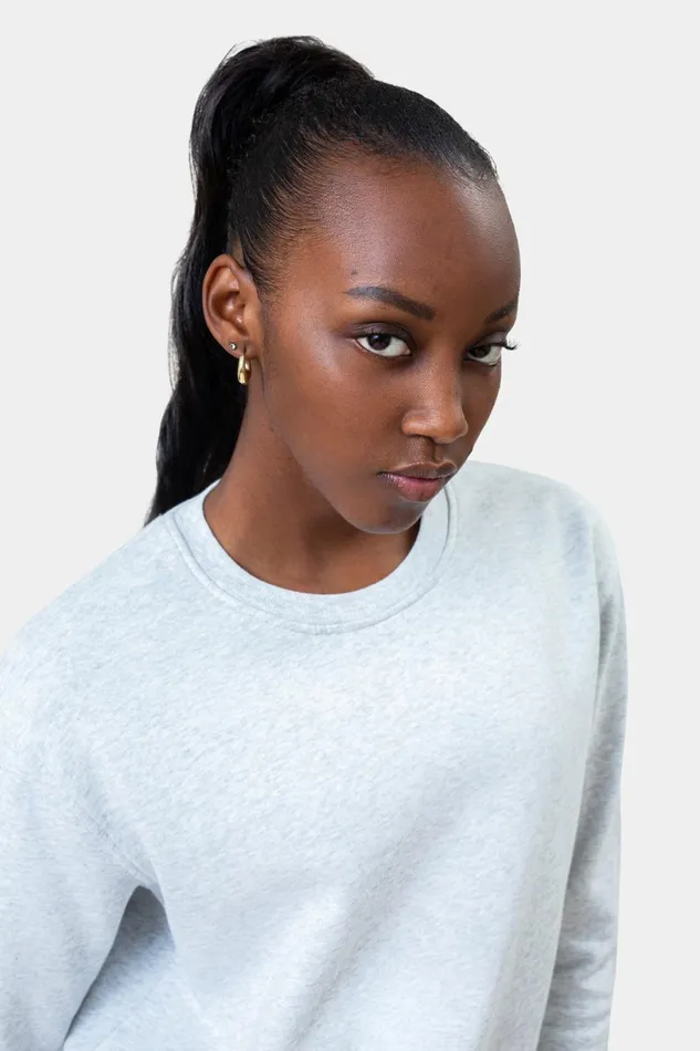 Women Crewneck Sweatshirts Colorful Standard Women Classic Organic Crew Faded Grey