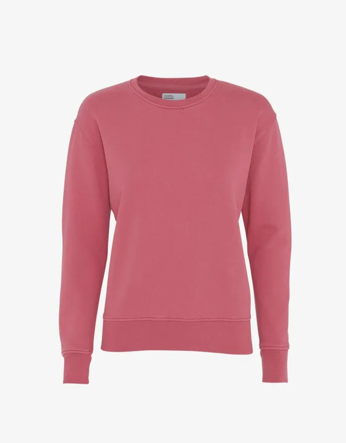 Women Crewneck Sweatshirts Colorful Standard Women Classic Organic Crew Raspberry Pink Women Crewneck Sweatshirts Colorful Standard Women Classic Organic Crew Raspberry Pink