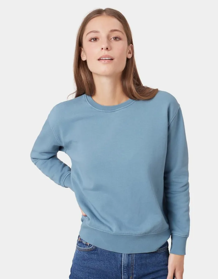 Women Crewneck Sweatshirts Colorful Standard Women Classic Organic Crew Raspberry Pink