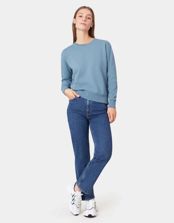 Women Crewneck Sweatshirts Colorful Standard Women Classic Organic Crew Raspberry Pink