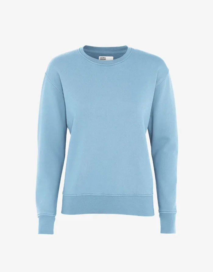 Women Crewneck Sweatshirts Colorful Standard Women Classic Organic Crew Seaside Blue